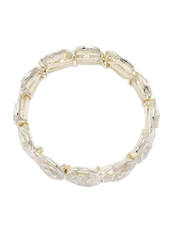 

Bysimon Madrid Collection Metal Designer Bracelet for Women, Silver