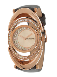 Morellato Heritage Analog Watch for Women with Leather Band, Water Resistant, R015110650, Brown-Rose Gold