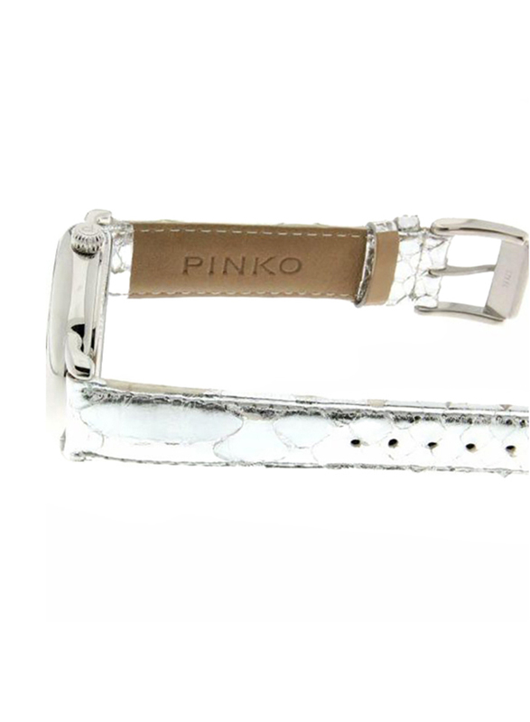 Pinko Pianoforte Analog Automatic Watch for Women with Leather Band, Water Resistant, 20000, White-Clear