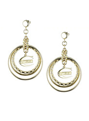 Just Cavalli Infinity Stainless Steel Dangle Earrings for Women, Gold