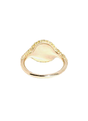 آيه بي ام موناكو خاتم مطلي بالذهب من الفضة الاسترليني 925 مزين باحجار الزيركون، ذهبي، مقاس 54 اوروبي