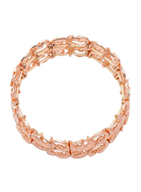 

Bysimon Madrid Collection Metal Designer Bracelet for Women, Rose Gold