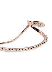 Apm Monaco 925 Sterling Silver Bangle for Women with Zirconia Stone, Rose Gold
