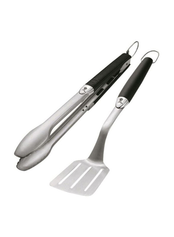 

Weber Stainless Steel Grilling Tool Set, 2 Pieces, Silver