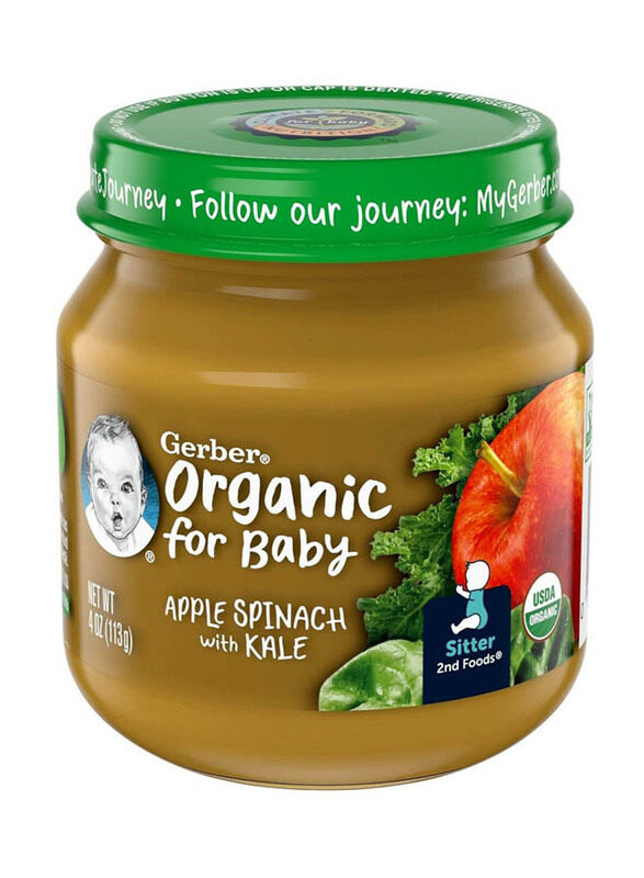 

Gerber Organic Apple Spinach with Kale, 113g