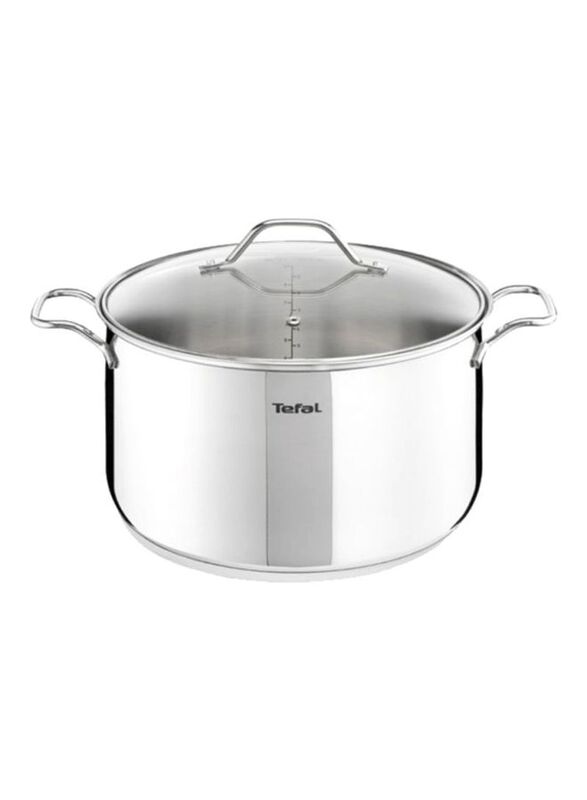 Tefal 7.8 Ltr Stainless Steel Intuition Stew Pot with Lid, Silver