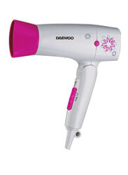 Daewoo Travel Hair Dryer, White/Pink