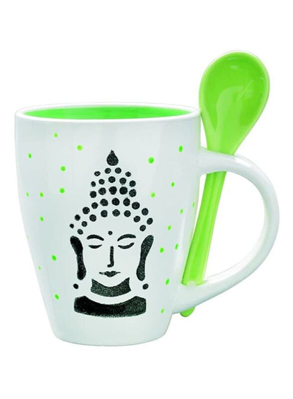 Marabu DIY Time To Relax Porcelain Mug, Green