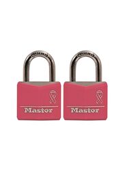 Master Lock Wide Covered Solid Body Padlocks, 2 Piece, Pink