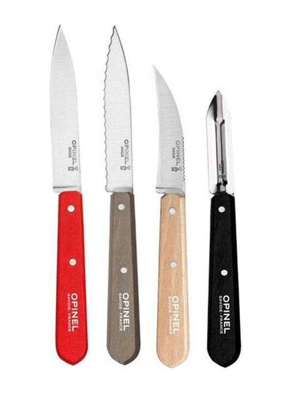 Opinel 4-Piece Essentials Loft Knives Set, Multicolour