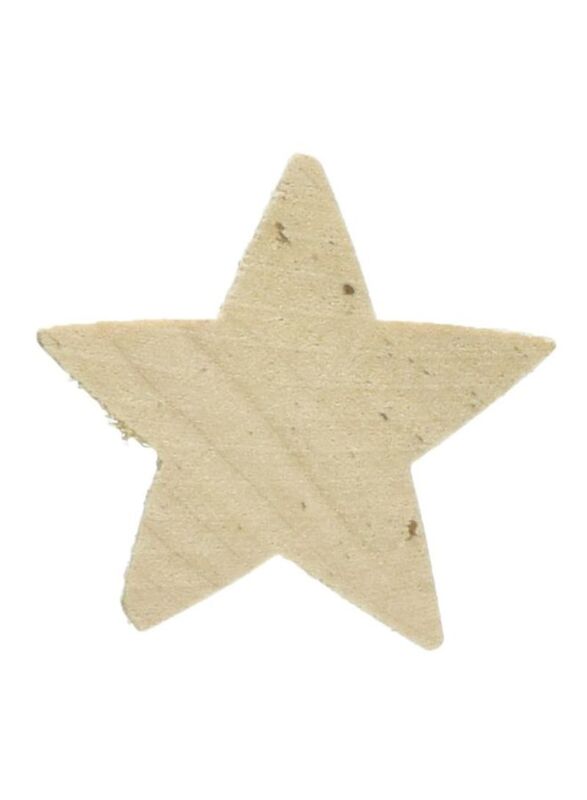 The New Image Group Star Shaped Wood Turning, 3 Pieces, Beige