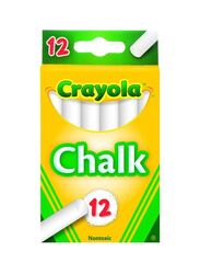 Crayola 12-Piece Anti Dust Chalk Set, White