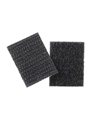 فيلكرو شريط لاصق من القماش المنشط بالحرارة مكون من 12 قطعة ، 1 × 0.75 بوصة ، أسود