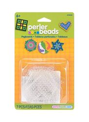 Perler Pegboards Set, 7-Piece, Clear