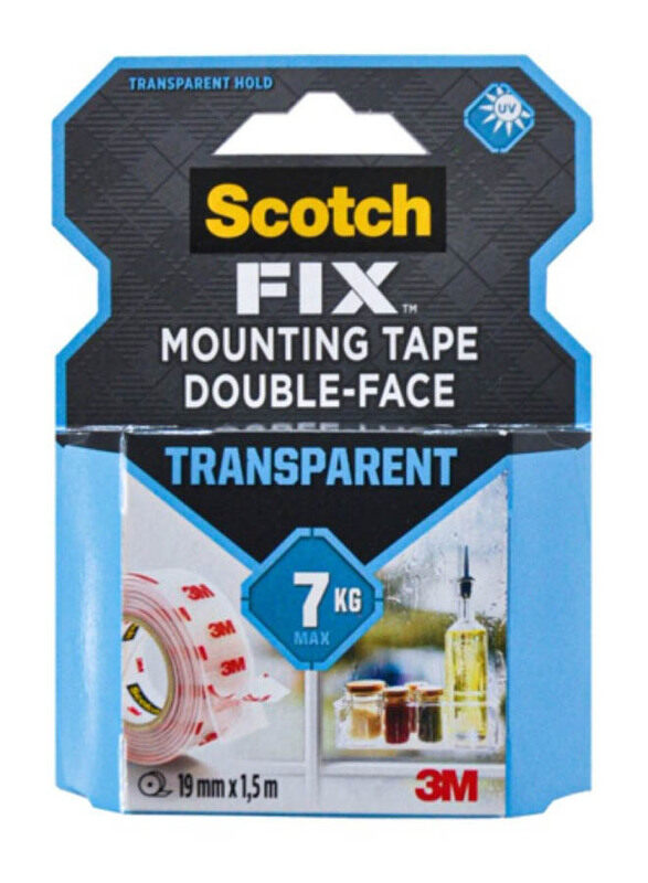 

3M Scotch Mounting Transparent Tape, 19 MM X 1.5M, White