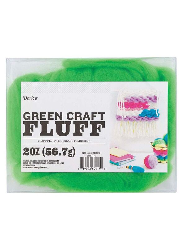 Darice Fashionable Craft Fluff, 56.7g, Green