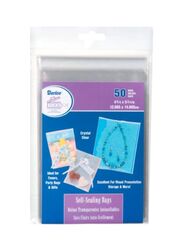 Darice Plastic Self Sealing Bags, 50 Pieces, Clear