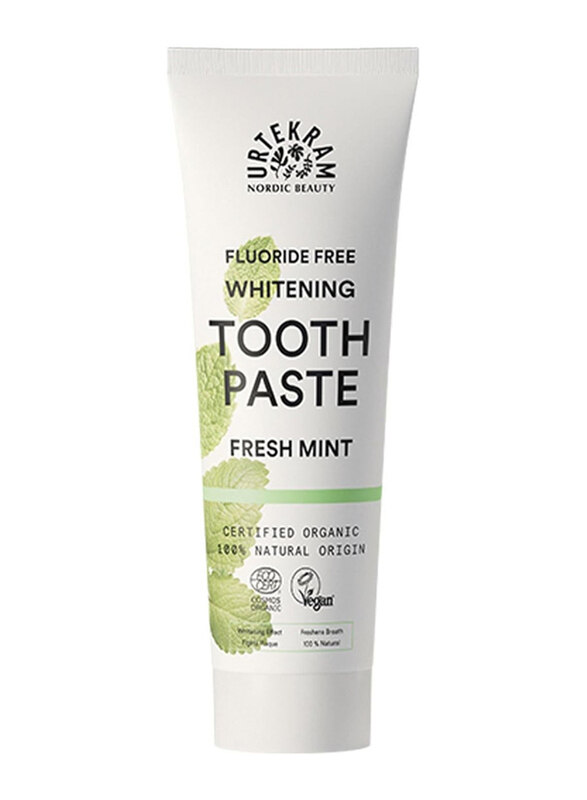 

Urtekram Fresh Mint Fluoride Free Whitening Toothpaste, 75ml