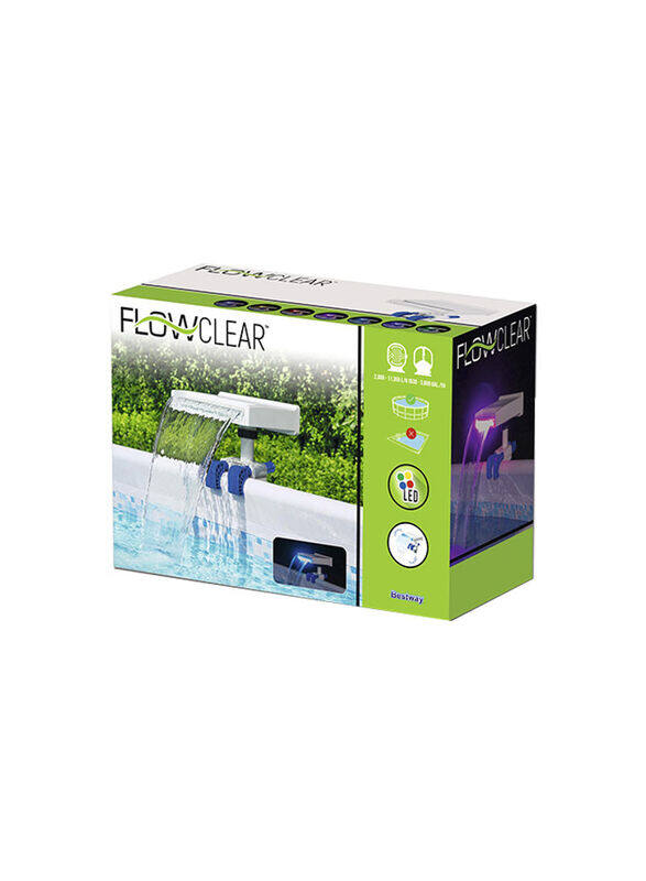 

Bestway Led Flow clear Soothing Waterfall, White/Blue