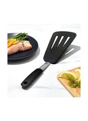 OXO Silicone Flexible Omelet Turner, Black/Silver