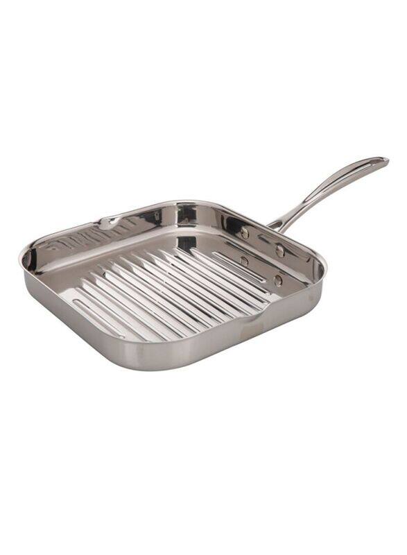 

Beka 26.5cm Chef Griddle Grill Pan, 26.5 x 26.5 cm, Silver