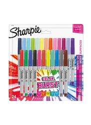 Sharpie Burst Permanent Marker, 24 Pieces, Multicolour