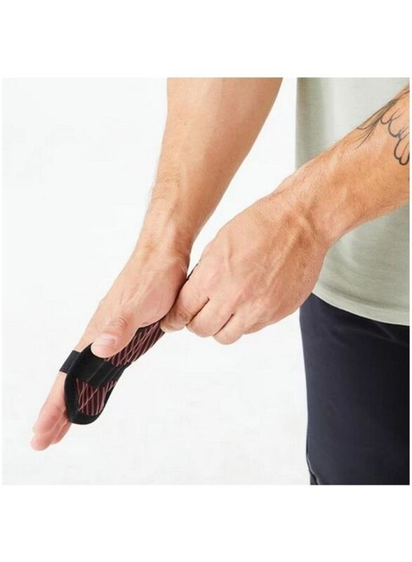 Decathlon Corength Weight Training Grip Pad Glove, L/XL, Red/Black