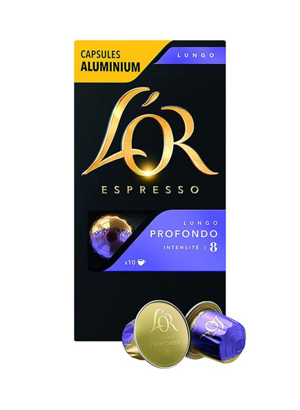 LOR Espresso Lungo Profondo Coffee Capsules, 10 Capsules x 52g