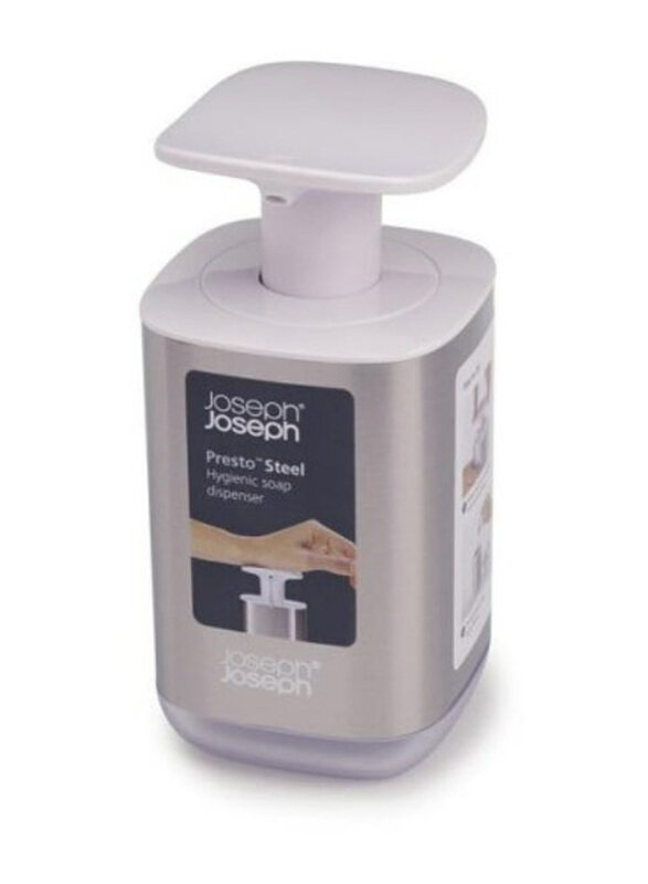 

Joseph Joseph Soap Dispenser, 8.1 x 8.1 x 16cm, Grey/White