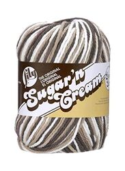 Lily Sugar'n Cream Super Size Ombres Yarn, 150 Yards, Chocolate Ombre Brown