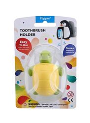 Turtle Design Toothbrush Holder for Kids, Yellow/Green