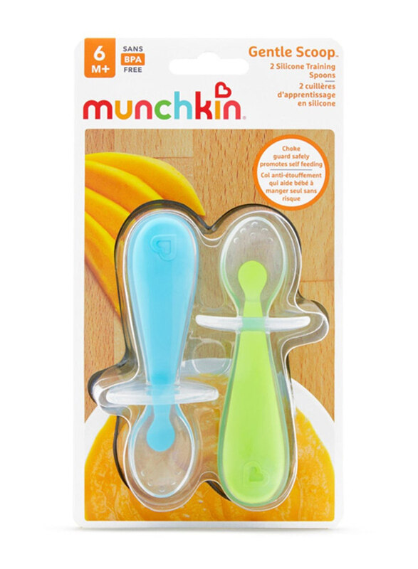 

Munchkin Gentle Scoop Silicone Training Spoons, 2 Pieces, Multicolour