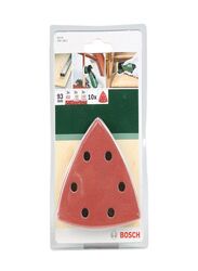 Bosch 10-Piece Delta Sanding Sheet Set, 93mm, Red