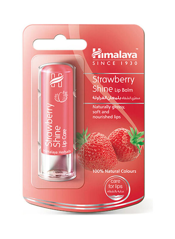 Himalaya Strawberry Shine Lip Balm, 4.5gm, Red