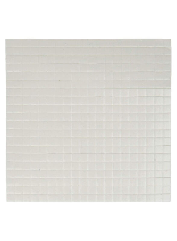 Darice Double Sided Foam Sticky Square Mounting Tape, 400 Pieces, White