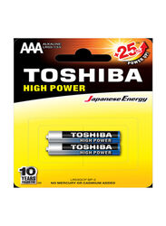 Toshiba High-Power AAA-2 Alkaline Batteries, Black