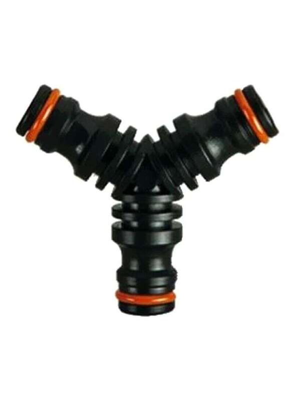 Claber 3-Way Hose Connector, Black/Orange