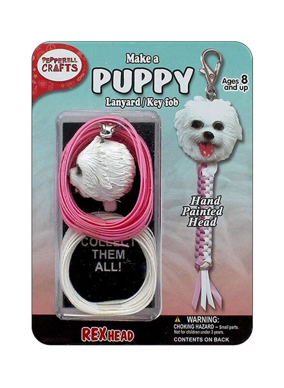 Pepperell Puppy Keychain Kit, White