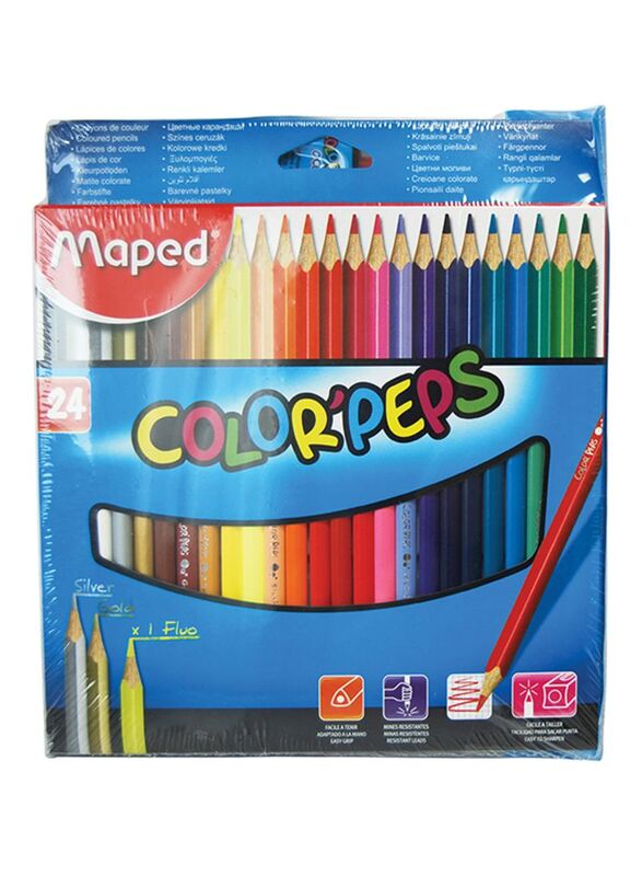 Maped Color Peps Color Pencil Set, 24 Pieces, Multicolour