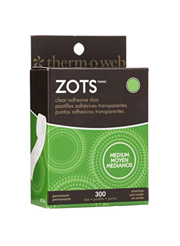ThermOWeb Zots Adhesive Dots, 300 Pieces, Clear