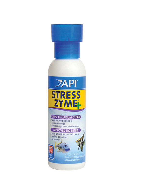API Stress Zyme Plus Aquarium Cleaner, 118ml, White
