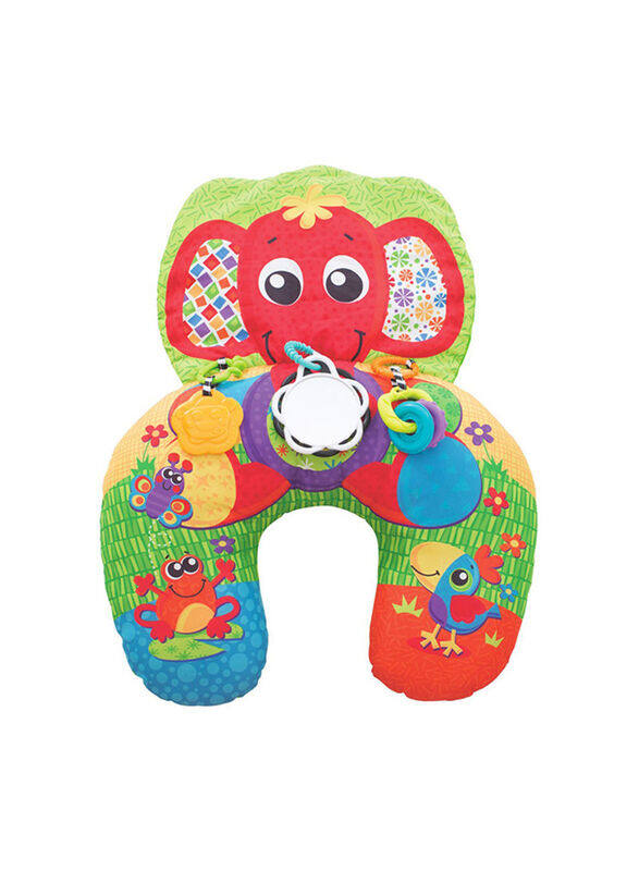 

Playgro Elephant Hugs Activity Pillow Toy, Multicolour