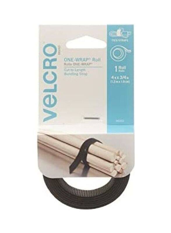 

Velcro Brand 4-Feet One Wrap Roll, SKTB000LNSSVY, Black