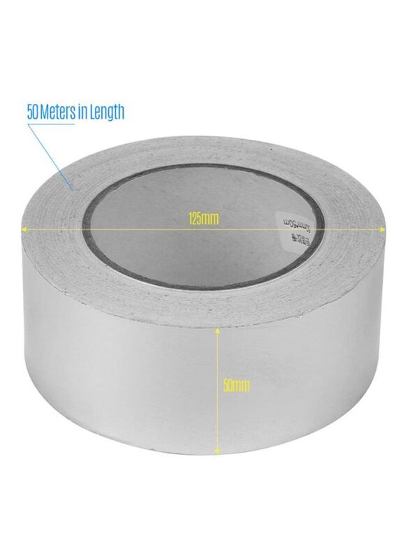 Aluminium Foil Adhesive Tape with Heat Shield, Silver