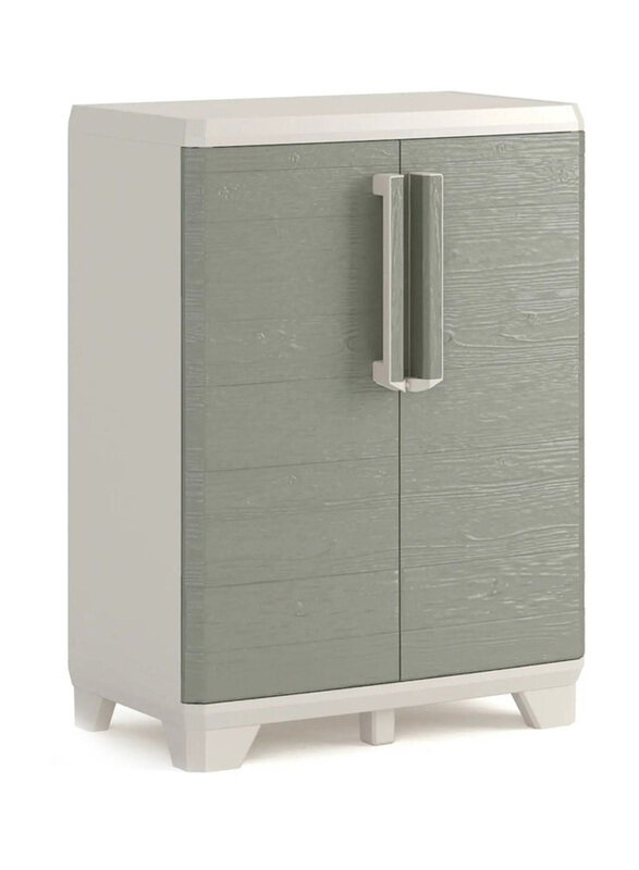 

Keter Wood Grain Cabinet, Grey/White