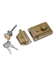 Yale Night Latch, 3 Pieces, Gold/Silver