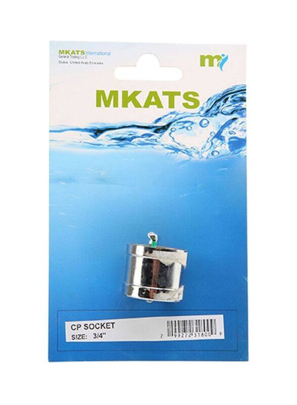 Mkats Brass Nickel Plated CP Socket, Silver