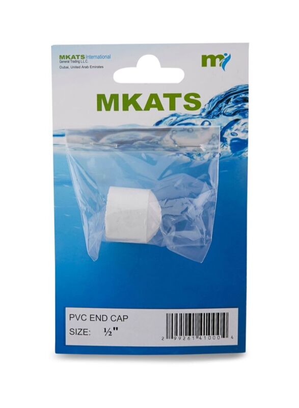 Mkats PVC End Cap, White