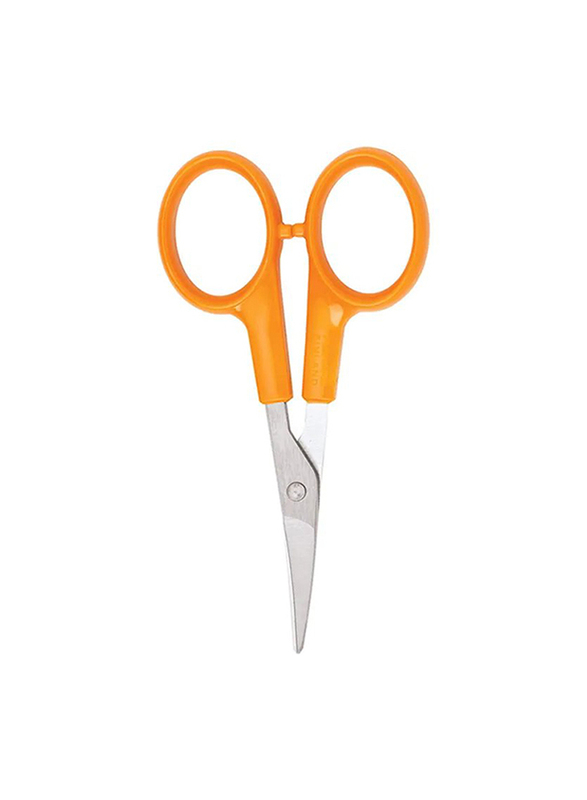 Fiskars Curved Detail Scissors, Silver/Orange