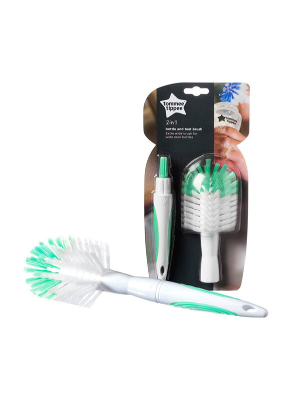 

Tommee Tippee Closer to Nature Bottle Brush and Teat Brush, Green